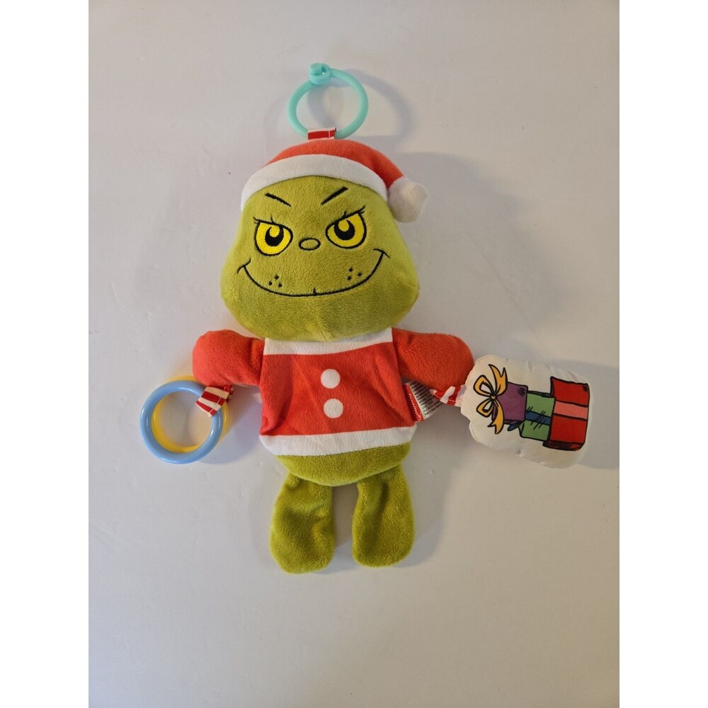 Infantino Activity Pal The Grinch Holiday Plush Baby Toy w/ Rings & Crinkle